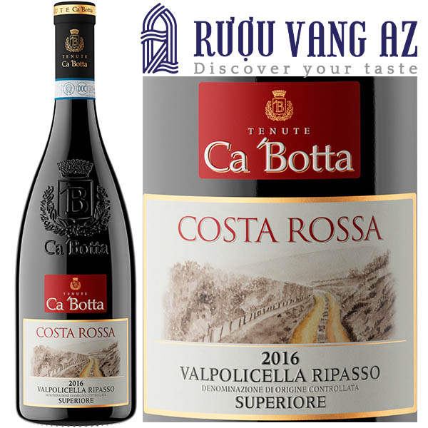 Rượu Vang Ý Ca’ Botta Costa Rossa Valpolicella Ripasso
