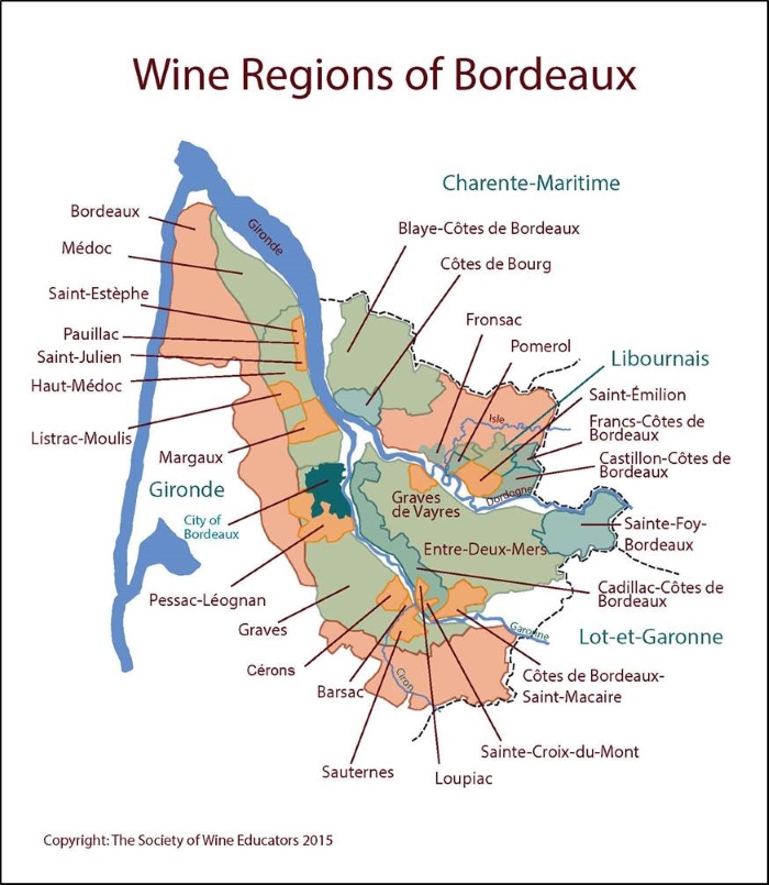 Địa dư của vùng Bordeaux 