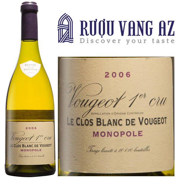 Rượu Vang Trắng Le Clos Blanc De Vougeot Monopole Vougeot