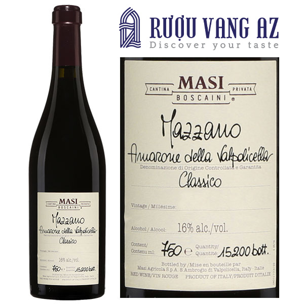 Rượu Vang Ý Masi Mazzano Amarone Della Valpolicella
