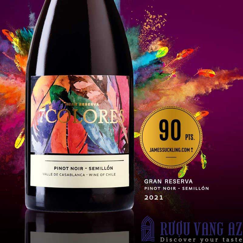 Rượu Vang Đỏ 7Colores Gran Reserva Pinot Noir - Semillion